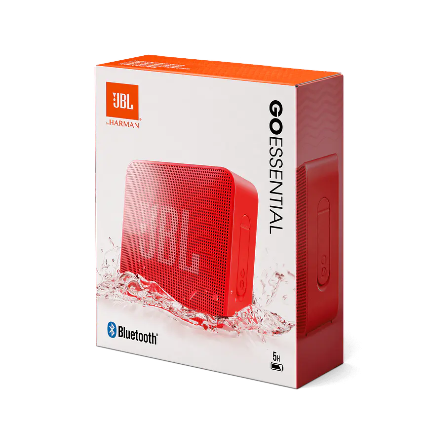 Parlante Bluetooth JBL Go Essential IPX7 Rojo | Potente y Portátil 4