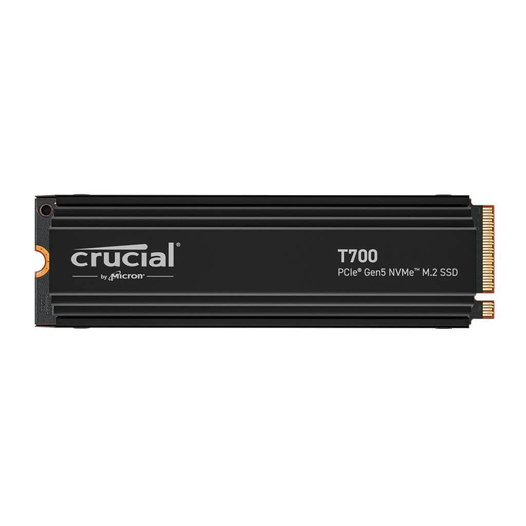 Unidad SSD Crucial T700 de 4TB PCIe Gen 5.0 NVMe M.2 con Disipador 1