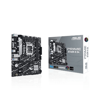 Placa Madre ASUS PRIME B760M-K D4 (LGA1700, DDR4, M.2 x2, MicroATX)