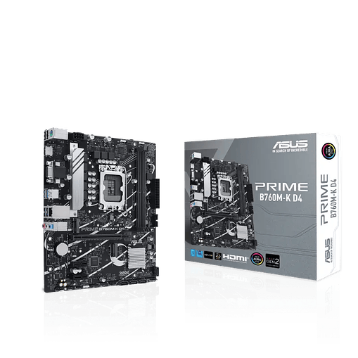 Placa Madre ASUS PRIME B760M-K D4 (LGA1700, DDR4, M.2 x2, MicroATX) 1