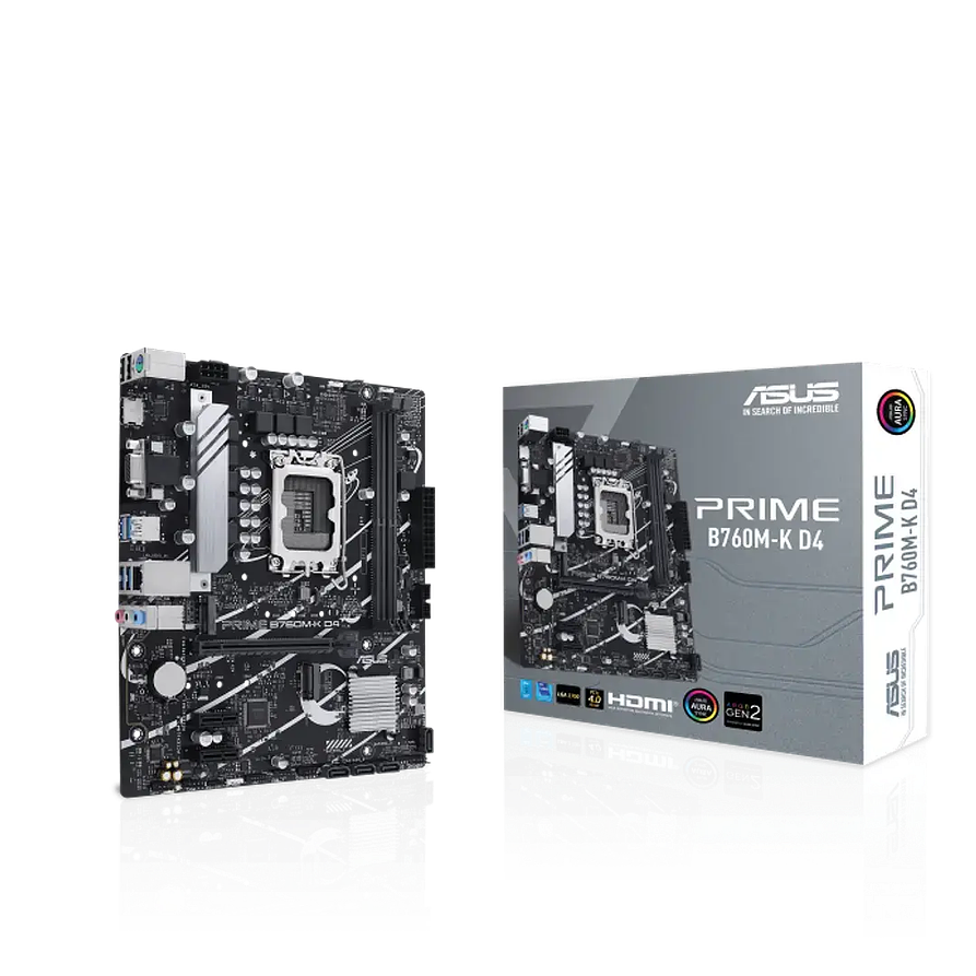 Placa Madre ASUS PRIME B760M-K D4 (LGA1700, DDR4, M.2 x2, MicroATX) 1