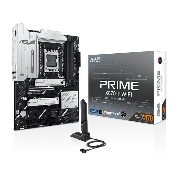 Placa Madre ASUS PRIME X870-P WIFI AM5 DDR5 WiFi 7 ATX para Ryzen 1