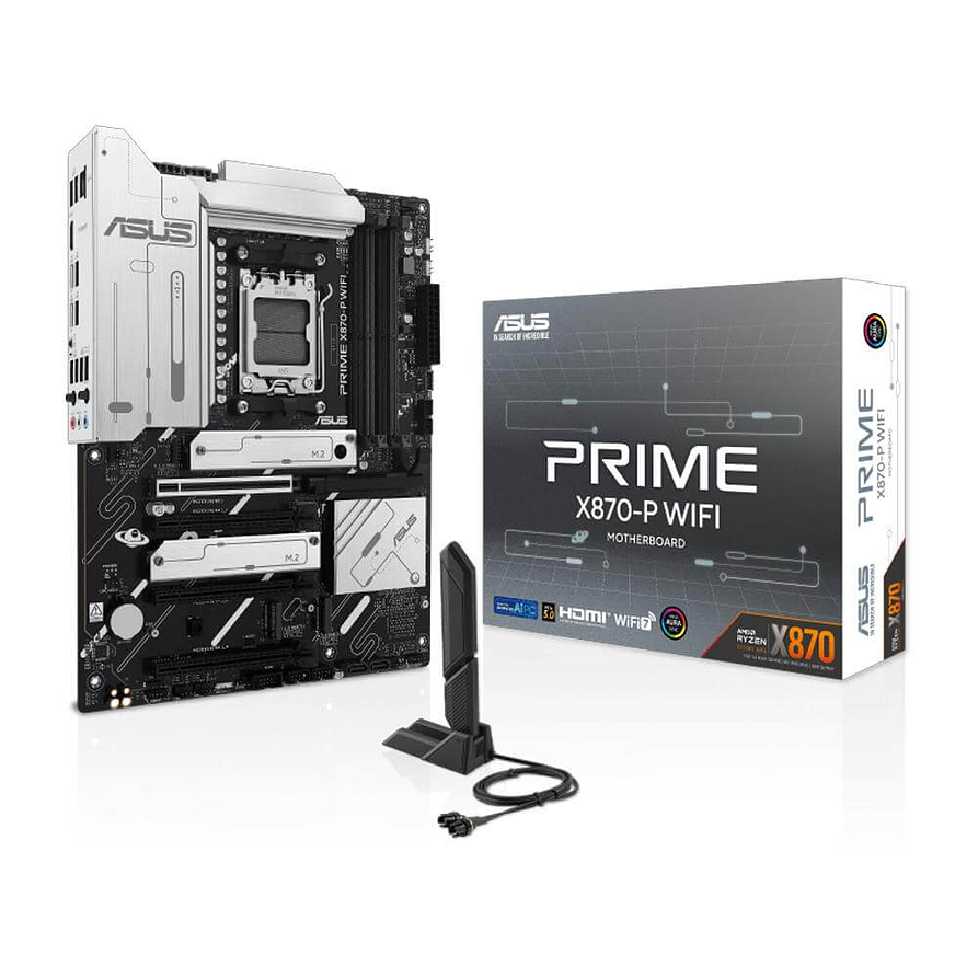 Placa Madre ASUS PRIME X870-P WIFI (AM5, DDR5 8000+MHz, M.2 x4, ATX) 1