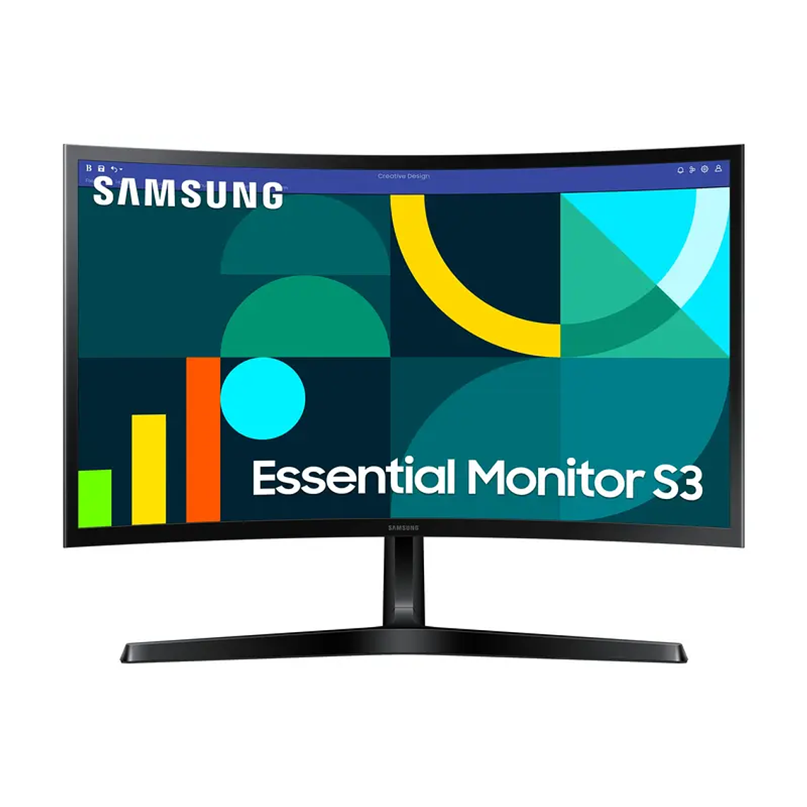 Monitor Samsung Essential S3 Curvo de 24” Full HD 100Hz (HDMI + VGA + VESA) 1