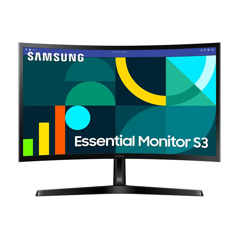 Monitor Samsung Essential S3 Curvo de 24” Full HD 100Hz (HDMI + VGA + VESA) 1