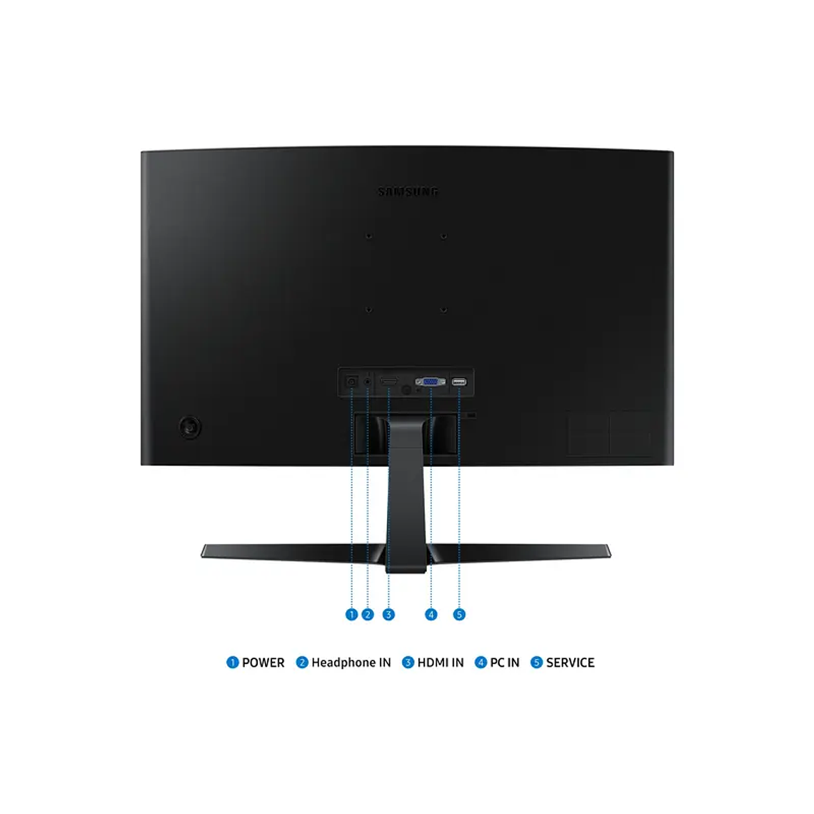 Monitor Samsung Essential S3 Curvo de 24” Full HD 100Hz (HDMI + VGA + VESA) 5
