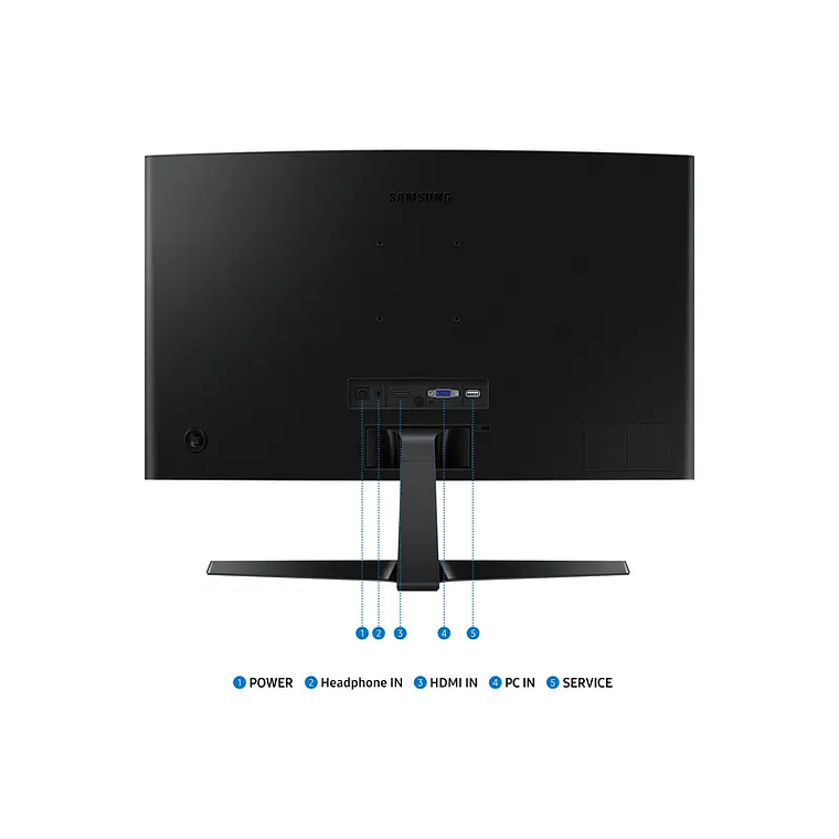Monitor Samsung Essential S3 Curvo de 24” Full HD 100Hz (HDMI + VGA + VESA) 5
