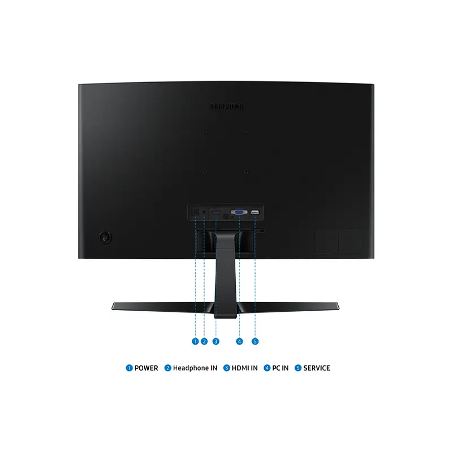 Monitor Samsung Essential S3 Curvo de 24” Full HD 100Hz (HDMI + VGA + VESA) 5