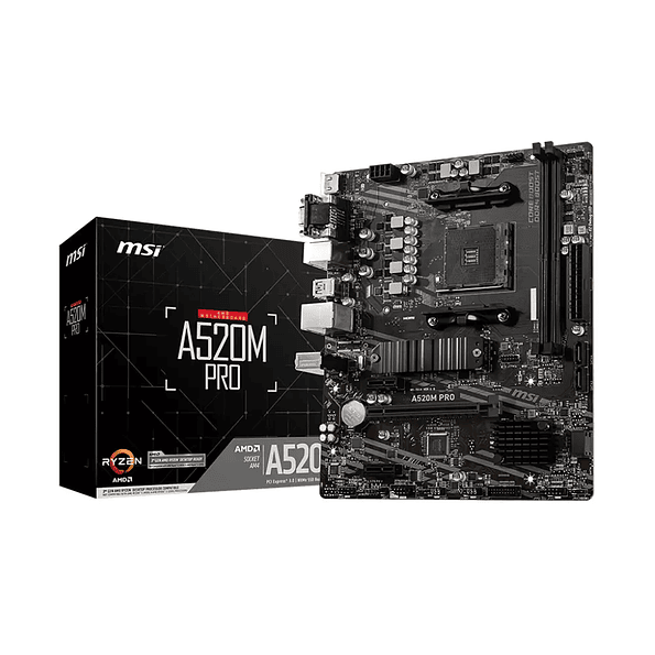 Placa Madre MSI A520M-A PRO (AM4, DDR4, M.2, MicroATX) 1