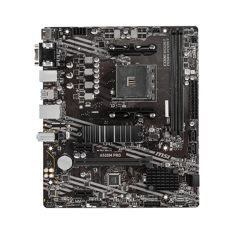 Placa Madre MSI A520M-A PRO (AM4, DDR4, M.2, MicroATX) 2