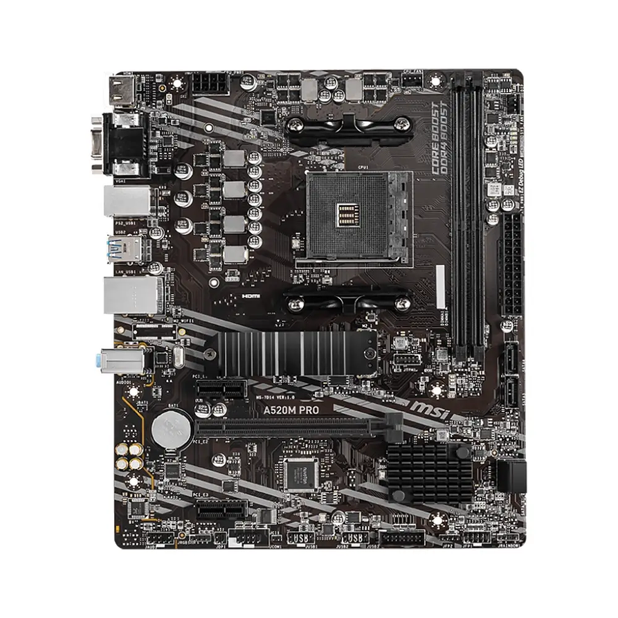 Placa Madre MSI A520M-A PRO (AM4, DDR4, M.2, MicroATX) 2