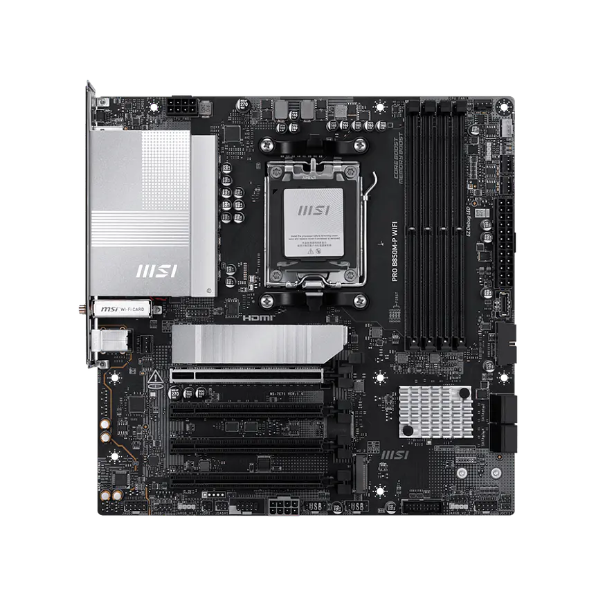 Placa Madre MSI PRO B850M-P WIFI AM5 DDR5 con WiFi 7 y Bluetooth 5.4 2