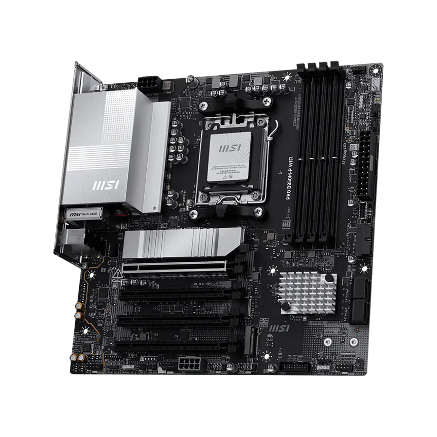 Placa Madre MSI PRO B850M-P WIFI AM5 DDR5 con WiFi 7 y Bluetooth 5.4 4