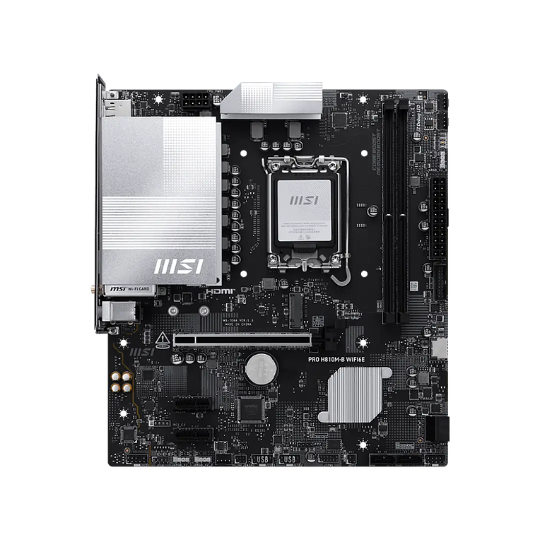 Placa Madre MSI PRO H810M-B WIFI6E DDR5 6400MT/s (LGA 1851) 2