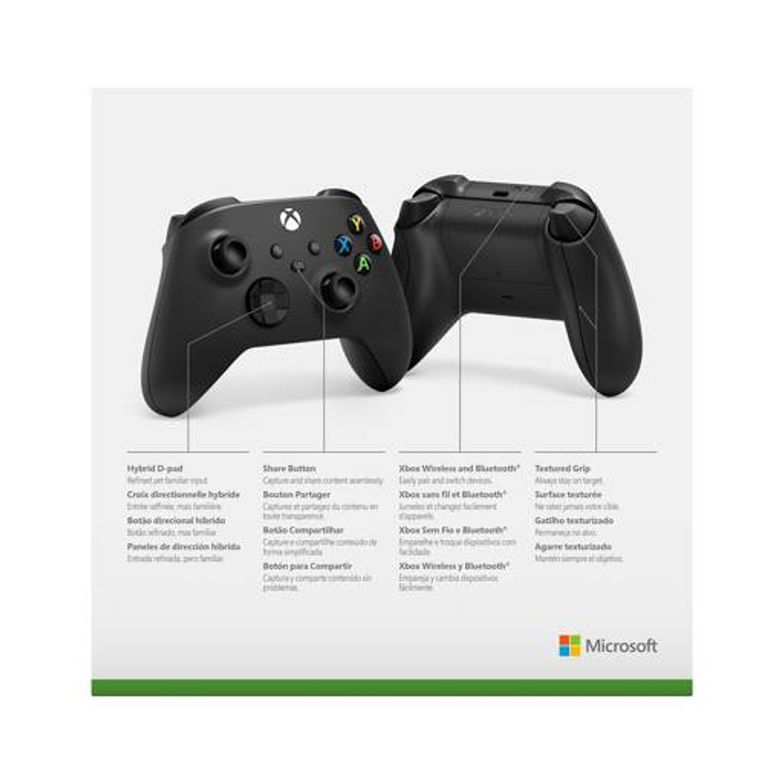 Control Microsoft Xbox Inalámbrico Negro Carbón (One / Series S / Series X / PC / Android) 5