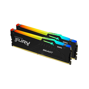 Memoria RAM Kingston Fury Beast 32GB DDR5 6000MHz CL36 RGB Black (2x16GB)