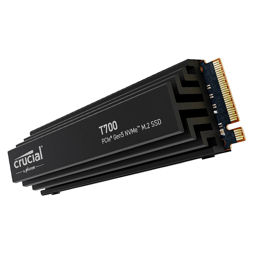 Unidad SSD Crucial T700 de 1TB PCIe Gen5 NVMe M.2 con Disipador 3