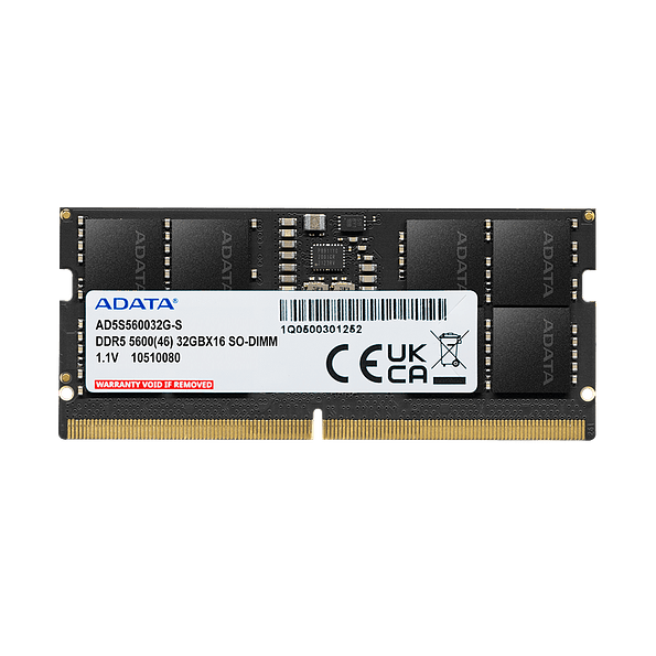 Memoria RAM para Notebook ADATA 16GB DDR5 5600MT/s SO-DIMM Black 1
