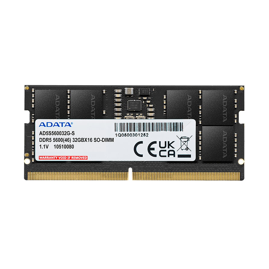 Memoria RAM para Notebook ADATA 16GB DDR5 5600MT/s SO-DIMM Black 1