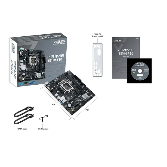 Placa Madre ASUS PRIME H610M-F D4 (LGA1700, DDR4 3200MHz, M.2, Micro ATX) 4