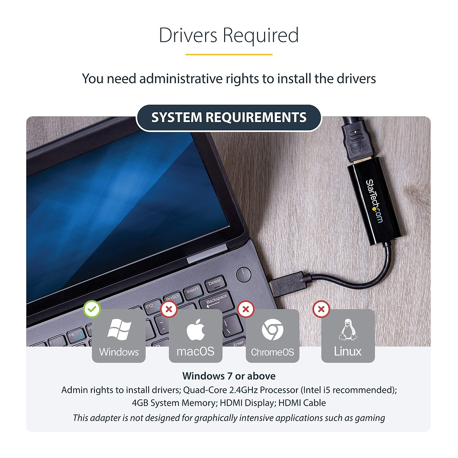 Adaptador USB 3.0 a HDMI StarTech – Conversor de Video Full HD para PC y Notebook 5