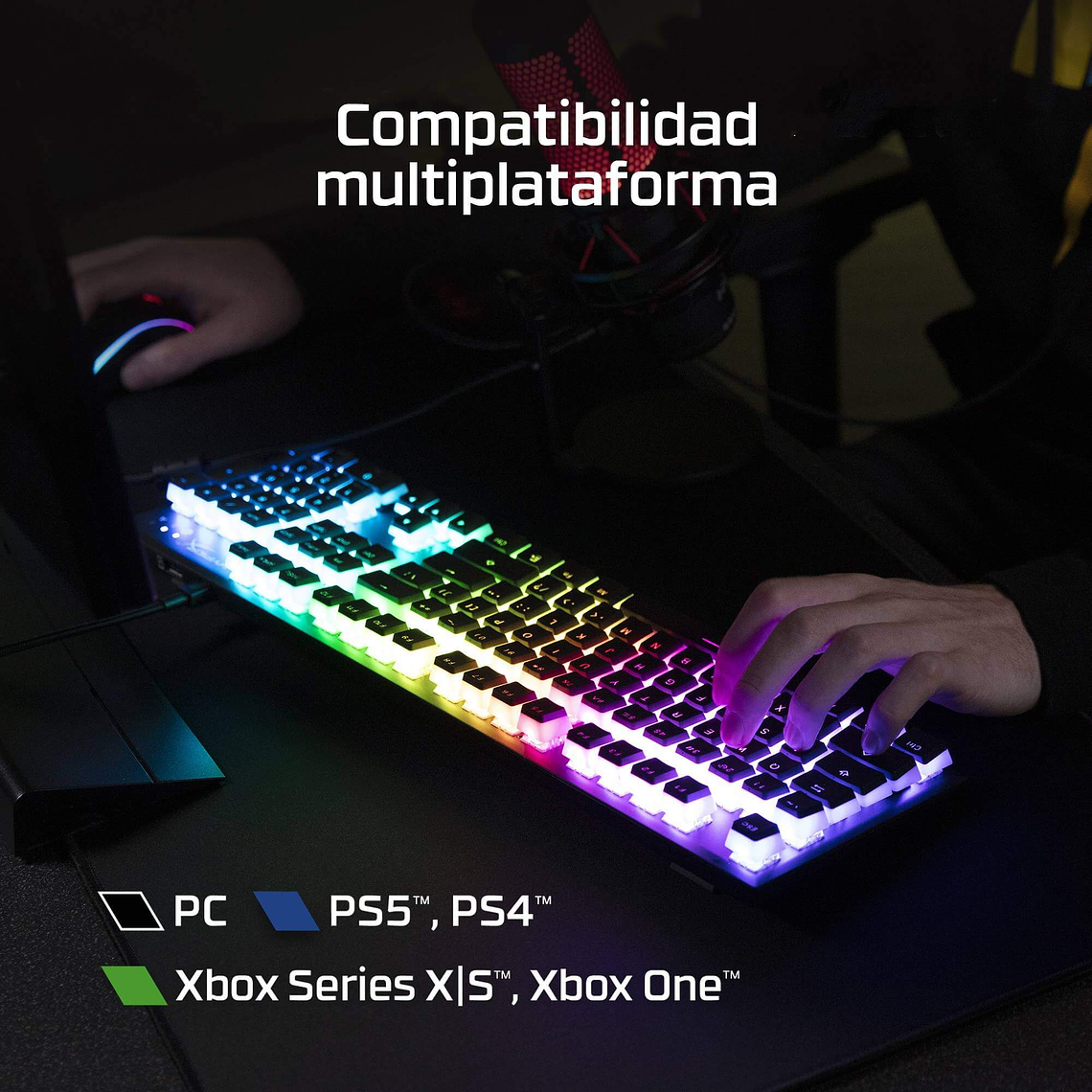 Teclado Mecánico HyperX Alloy Origins 60 RGB Switch Red – Compacto, Preciso y Ultra Rápido 4