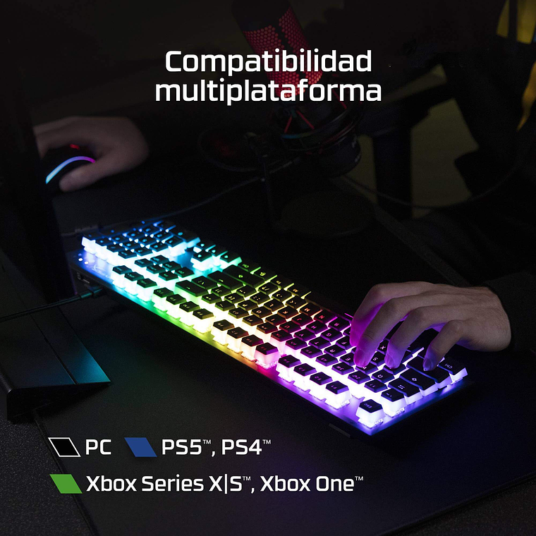 Teclado Mecánico HyperX Alloy Origins 60 RGB Switch Red – Compacto, Preciso y Ultra Rápido 4