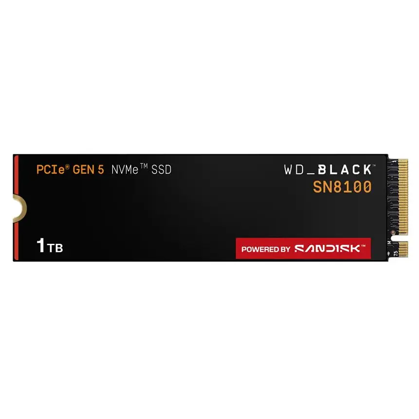SSD WD Black SN8100 1TB NVMe PCIe 5.0 para PC Gamer y Creativos 1
