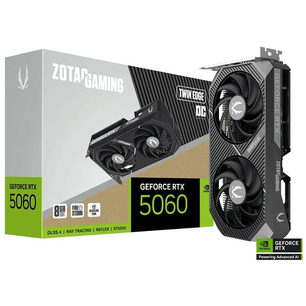 Tarjeta de Video ZOTAC GeForce RTX 5060 Twin Edge OC 8GB GDDR7 1