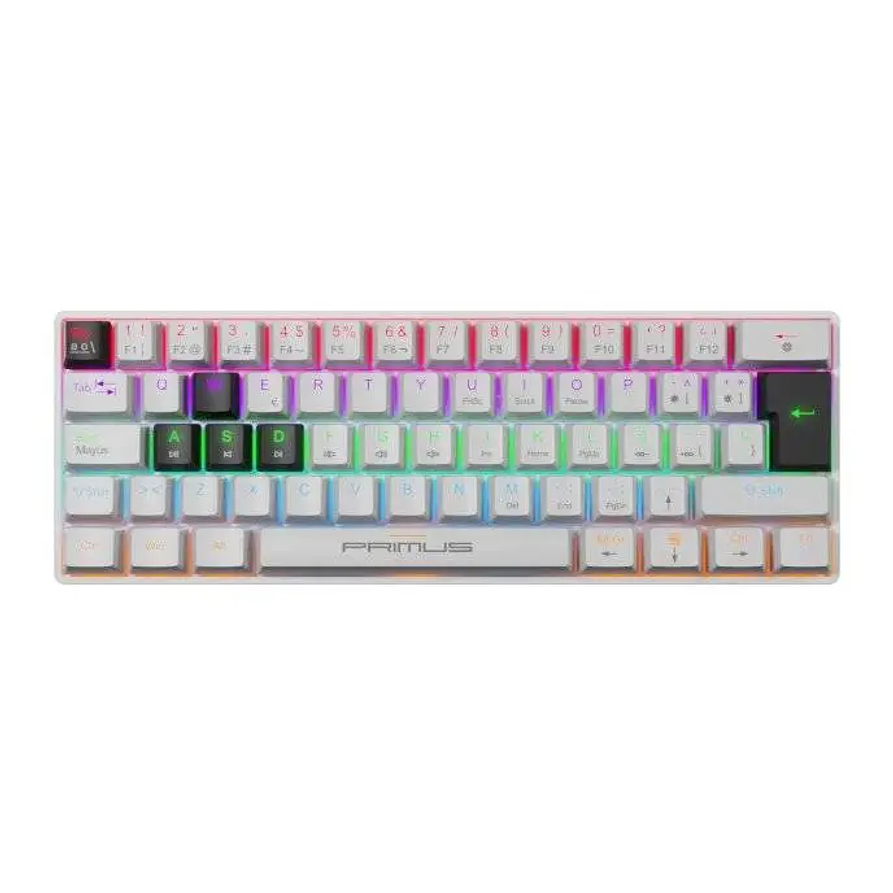 Teclado Mecánico Gamer Primus Ballista61T White 60% RGB Switch Red 2