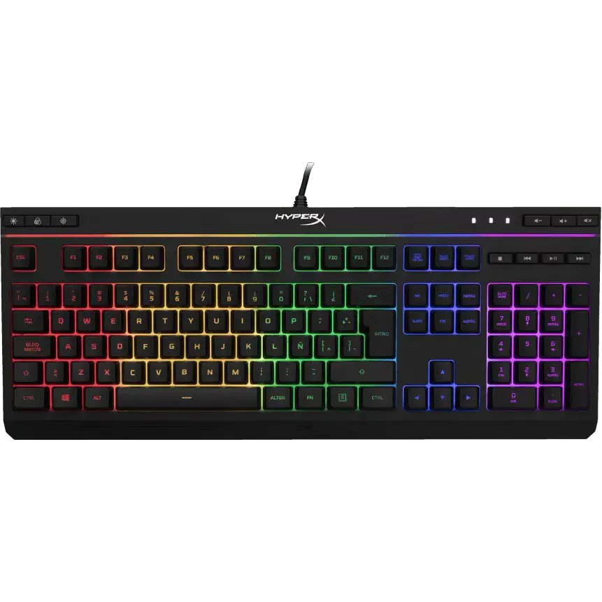 Teclado Gamer HyperX Alloy Core RGB Español – Membrana, Resistente a Derrames, RGB 6 Modos 1