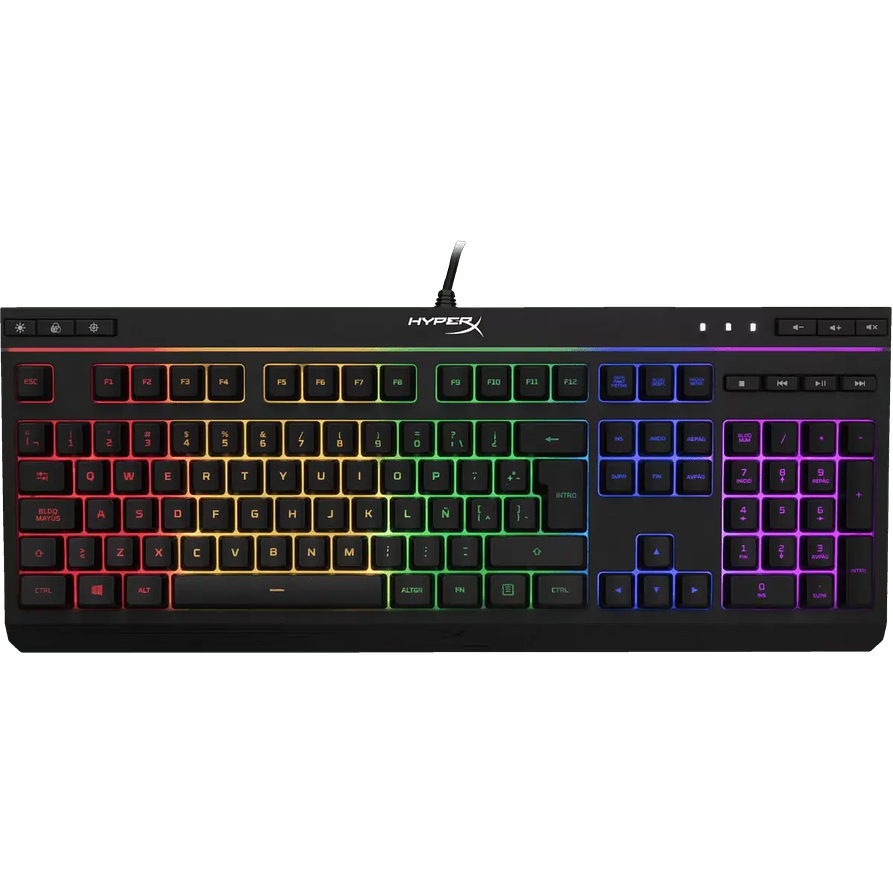 Teclado Gamer HyperX Alloy Core RGB Español – Membrana, Resistente a Derrames, RGB 6 Modos 1