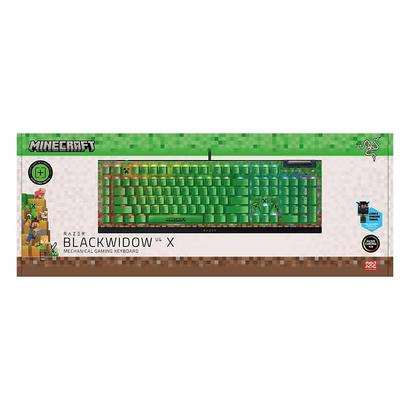 Teclado Mecánico Razer BlackWidow V4 X Minecraft RGB Switch Green 6