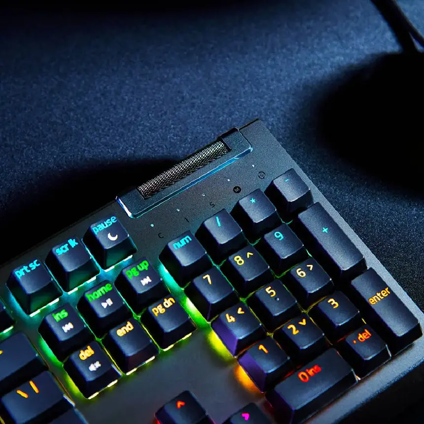 Teclado mecánico gamer Razer BlackWidow V4 X Yellow RGB español 4