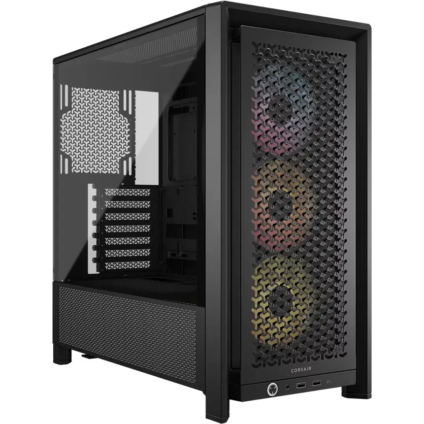 Gabinete Gamer Corsair Frame 4000D RS ARGB ATX – Alto Flujo de Aire Negro 1