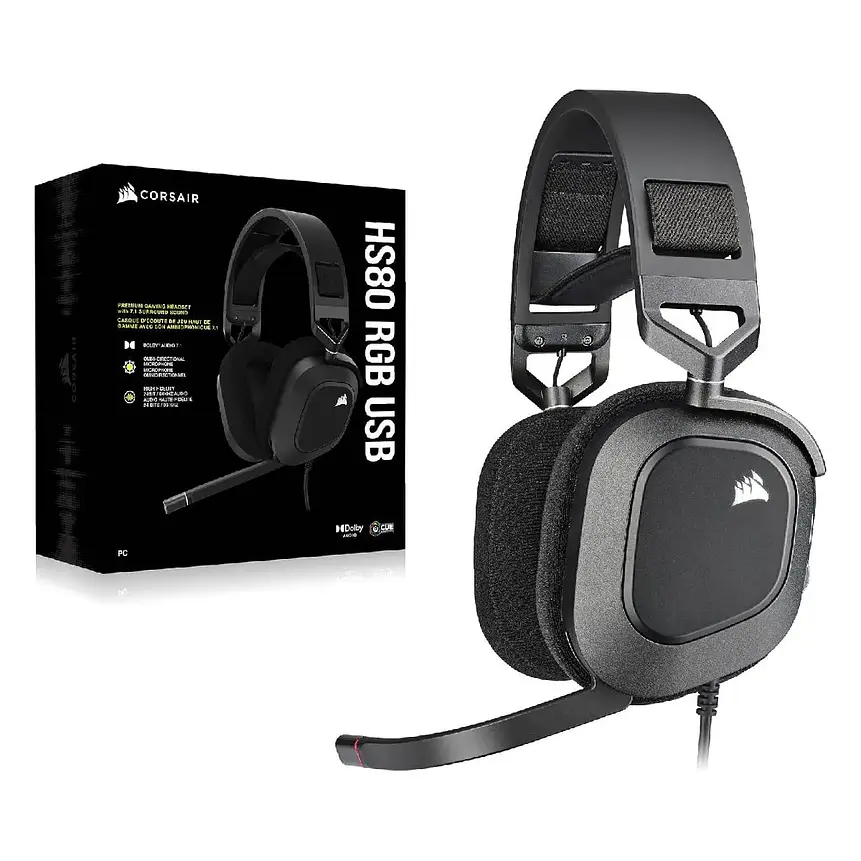 Corsair HS80 RGB USB – Audífonos gamer 7.1 para PC y Mac 1