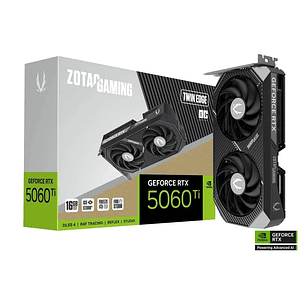 Tarjeta de Video ZOTAC GeForce RTX 5060 Ti 16GB GDDR7 Twin Edge OC (Blackwell)