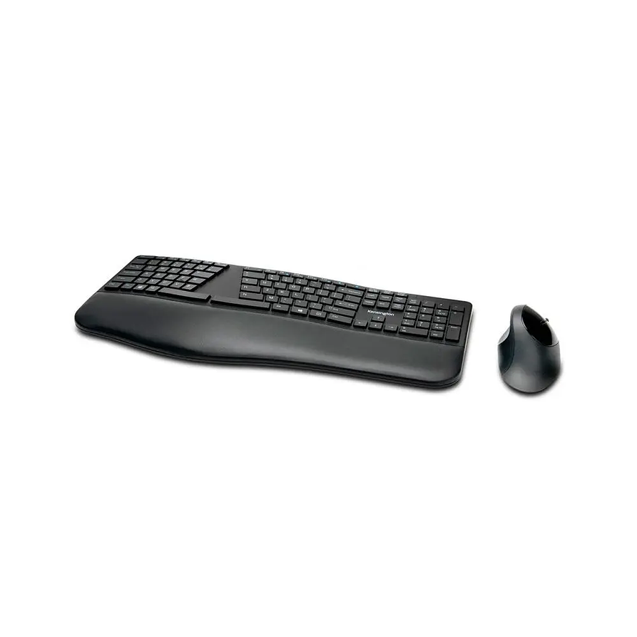 Kit Teclado + Mouse Ergonómicos Inalámbricos Kensington Pro Fit (USB Dongle + Bluetooth, Español, Negro) 3