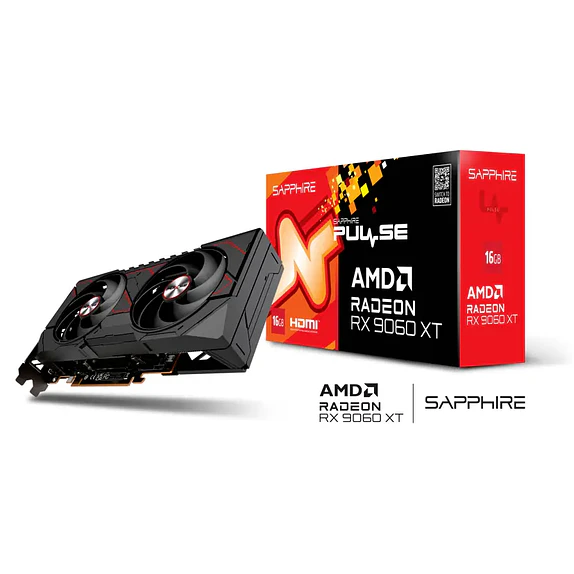 Tarjeta de Video Sapphire PULSE Radeon RX 9060 XT 16GB OC GDDR6 PCIe 5.0 1