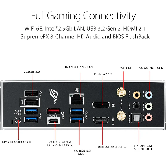 Placa Madre ASUS ROG Strix B550-F Gaming WiFi II AM4 ATX (B550) 5