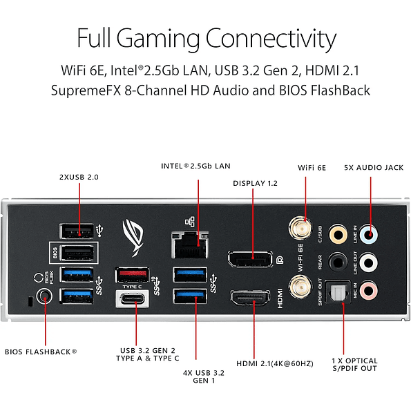 Placa Madre ASUS ROG Strix B550-F Gaming WiFi II AM4 ATX (B550) 5