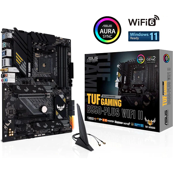 Placa Madre ASUS TUF GAMING B550-PLUS WIFI II AM4 ATX Wi-Fi 6 PCIe 4.0 5