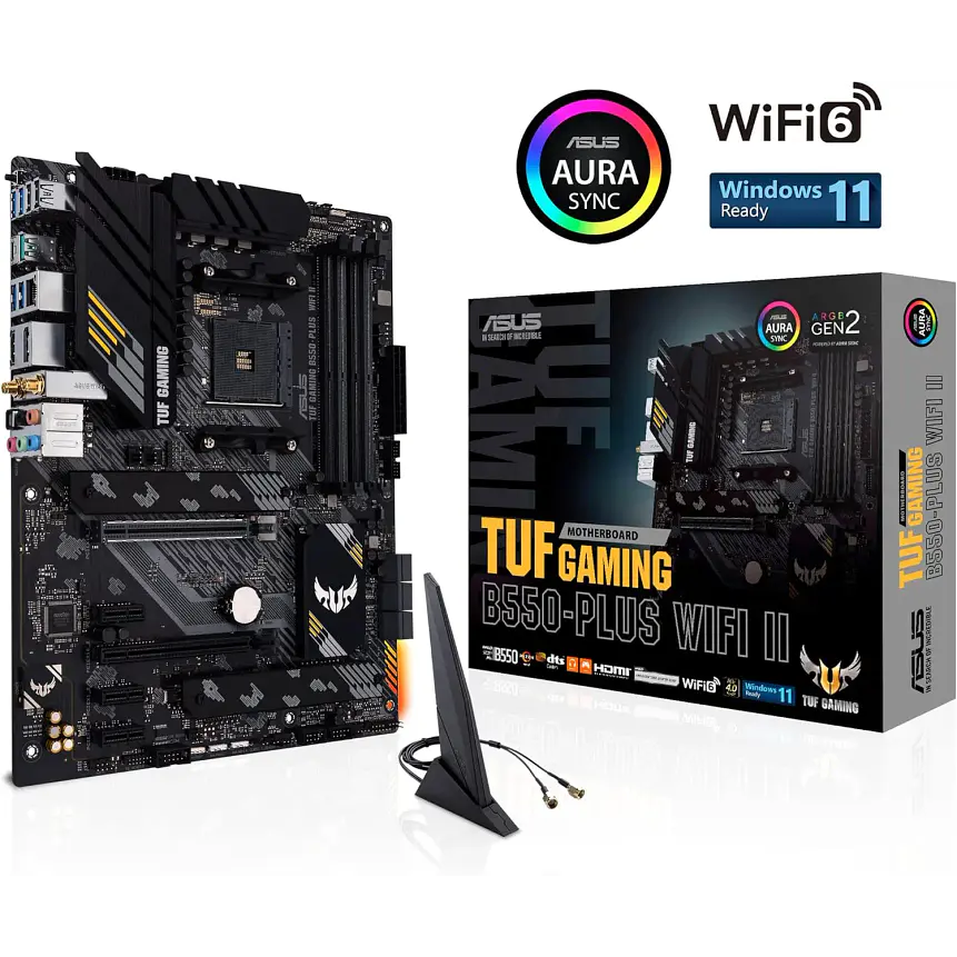 Placa Madre ASUS TUF GAMING B550-PLUS WIFI II AM4 ATX Wi-Fi 6 PCIe 4.0 5