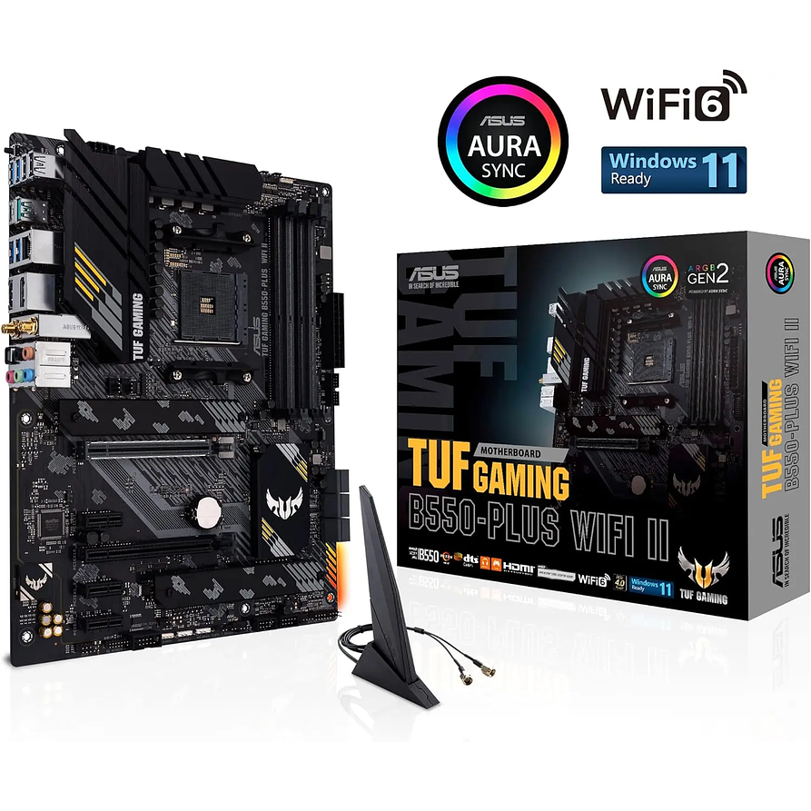 Placa Madre ASUS TUF GAMING B550-PLUS WIFI II AM4 ATX Wi-Fi 6 PCIe 4.0 5