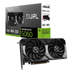 Tarjeta de Video ASUS Dual GeForce RTX 5060 OC 8GB GDDR7 PCIe 5.0