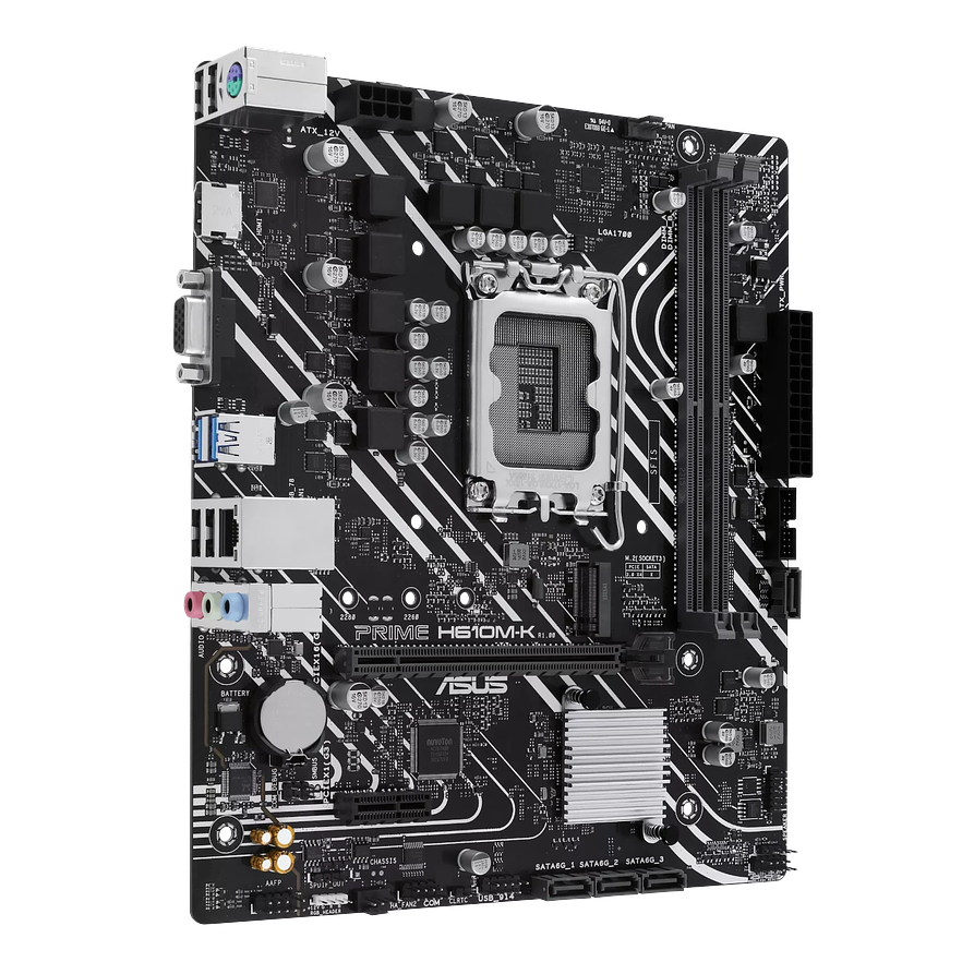 Placa Madre ASUS PRIME H610M-K DDR5 LGA1700 Micro-ATX con M.2 y HDMI 3
