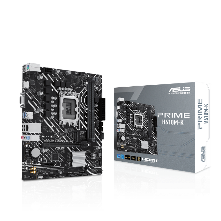 Placa Madre ASUS PRIME H610M-K DDR5 LGA1700 Micro-ATX con M.2 y HDMI 1