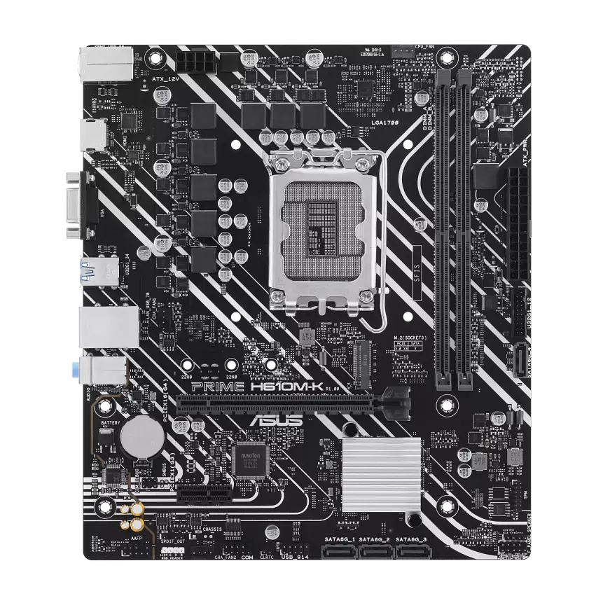 Placa Madre ASUS PRIME H610M-K DDR5 LGA1700 Micro-ATX con M.2 y HDMI 2