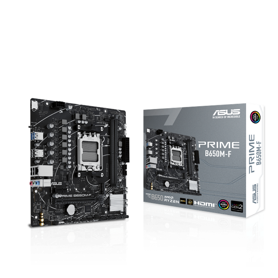 Placa Madre ASUS PRIME B650M-F AM5 DDR5 Micro-ATX (Ryzen 7000/8000/9000) 1