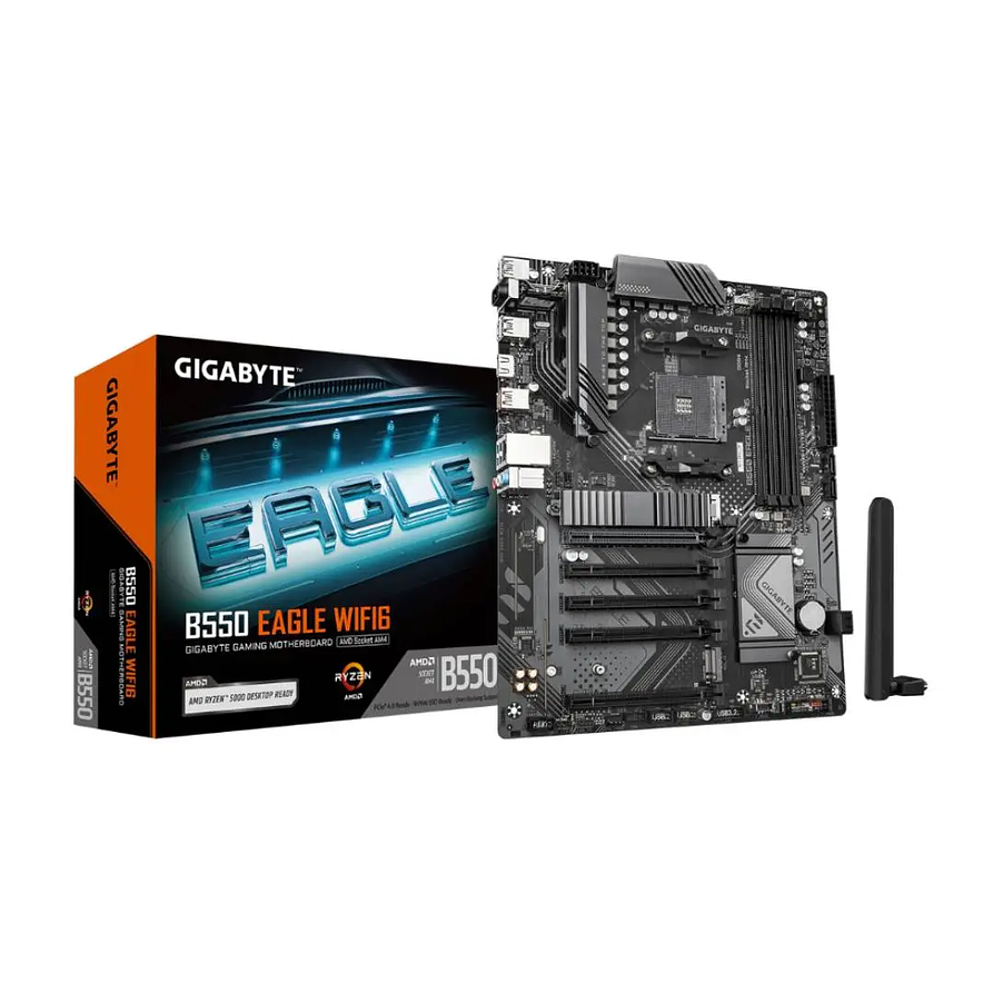 Placa Madre Gigabyte B550 Eagle WIFI 6 ATX AM4 para Ryzen DDR4 128GB 1